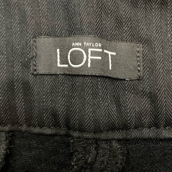 Ann Taylor Loft Women's Black Marisa Quilted Texture 26" Inseam Ankle Pants SZ 6 - Picture 6 of 9